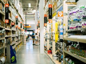 a store aisle filled with lots of items